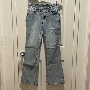 Stylish John Galt Light Blue Flare Jeans Y2K